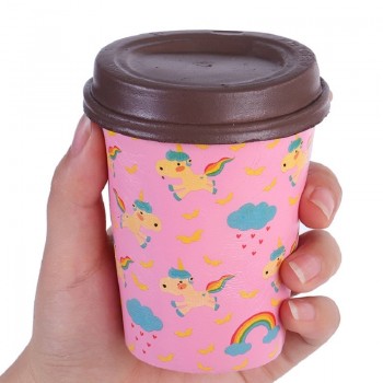 2018 New PU Simulation Coffee Cup Squishy Stress Reliever Squishy Slow Rising Squeeze Toys for Kids Adult 10*8CM