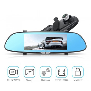 7 car rearview mirror Car DVR Car Driving Video Recorder Camera Car Reverse Image Anti-Shake Vehicle Driving Video Recorder
