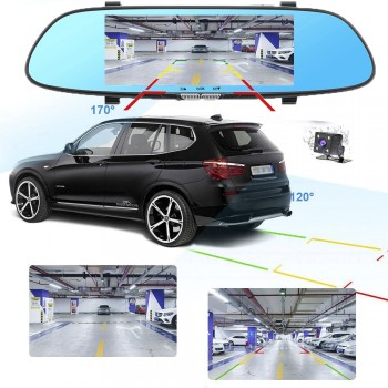 7 car rearview mirror Car DVR Car Driving Video Recorder Camera Car Reverse Image Anti-Shake Vehicle Driving Video Recorder