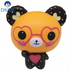 Jumbo Kawaii Squishy Love Cute Glasses Bear Scented Squishy Charm Super Slow Rising Squeeze Toys Stress Reliever Toy 12*11*6CM