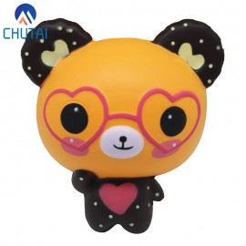 Jumbo Kawaii Squishy Love Cute Glasses Bear Scented Squishy Charm Super Slow Rising Squeeze Toys Stress Reliever Toy 12*11*6CM