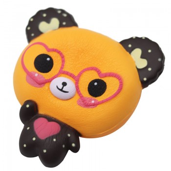 Jumbo Kawaii Squishy Love Cute Glasses Bear Scented Squishy Charm Super Slow Rising Squeeze Toys Stress Reliever Toy 12*11*6CM