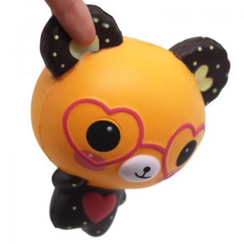 Jumbo Kawaii Squishy Love Cute Glasses Bear Scented Squishy Charm Super Slow Rising Squeeze Toys Stress Reliever Toy 12*11*6CM