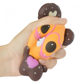 Jumbo Kawaii Squishy Love Cute Glasses Bear Scented Squishy Charm Super Slow Rising Squeeze Toys Stress Reliever Toy 12*11*6CM