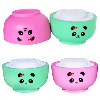 Jumbo Kawaii Simulated Food Rice Bear Squishy Bread PU Slow Rising Cream Scented Squeeze Toys Stress Relief Toy Gift 4.5*10CM