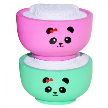Jumbo Kawaii Simulated Food Rice Bear Squishy Bread PU Slow Rising Cream Scented Squeeze Toys Stress Relief Toy Gift 4.5*10CM