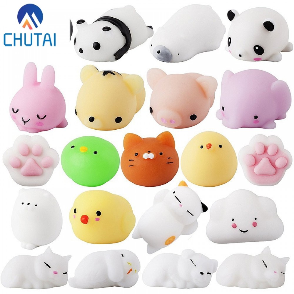 Soft Cute Mini Animal Antistress Ball Squeeze Toys Squishi Mochi Rising Stress Relief Squishy Toy Sticky Eliminate Pets Fun Gift