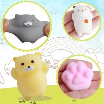 Soft Cute Mini Animal Antistress Ball Squeeze Toys Squishi Mochi Rising Stress Relief Squishy Toy Sticky Eliminate Pets Fun Gift