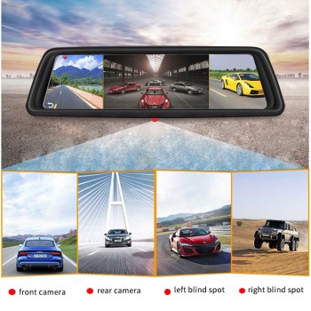 ANSTAR 10Screen ADAS Car DVR With 4 Cameras 4G FHD1080P Media Rearview Mirror 360 Degree Blind Zone Mirror Recorder Dash Cam