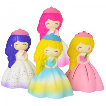 Jumbo Kawaii Princess Girl Doll Squishy Slow Rising Soft Squeeze Toy Bread Cake Scented Stress Relief Fun for Kid Xmas Gift