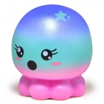 Kawaii Super Jumbo Stress Reliever Squishy Galaxy Seafood Cuttlefish/Octopus Slow Rising Cream Scented Squeeze Toy 10*9*9CM