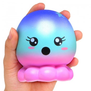 Kawaii Super Jumbo Stress Reliever Squishy Galaxy Seafood Cuttlefish/Octopus Slow Rising Cream Scented Squeeze Toy 10*9*9CM