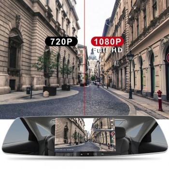 HGDO car dvr camera 5 Touch Screen rearview mirror auto dvrs dual lens recorder registrator FHD 1080p night vision dash cam