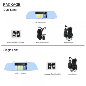 HGDO car dvr camera 5 Touch Screen rearview mirror auto dvrs dual lens recorder registrator FHD 1080p night vision dash cam
