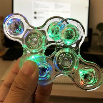 Stress Relief Toy Light Fidget Spinner Led Stress Hand Spinners Glow The Dark Figet Spiner Cube EDC Anti-stress Finger Spinner