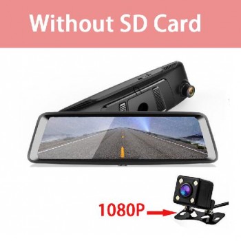 QUIDUX S9 Car Rearview Mirror 10 inch Touch Screen 1200MP DDR3 2G DVR Bluetooth Rear also1080P Vedio Recorder Dashcam Car Camera
