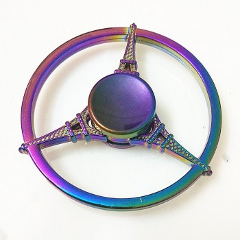 sale Rainbow Hand spinner Finger Fidget Spinner Eye Electroplate Hybrid Bearing Zilver Zinc Alloy Metal EDC Hand Tri spiner SZJD