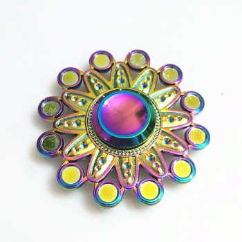 sale Rainbow Hand spinner Finger Fidget Spinner Eye Electroplate Hybrid Bearing Zilver Zinc Alloy Metal EDC Hand Tri spiner SZJD