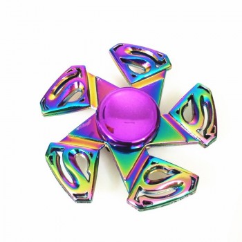 sale Rainbow Hand spinner Finger Fidget Spinner Eye Electroplate Hybrid Bearing Zilver Zinc Alloy Metal EDC Hand Tri spiner SZJD