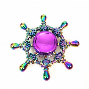 sale Rainbow Hand spinner Finger Fidget Spinner Eye Electroplate Hybrid Bearing Zilver Zinc Alloy Metal EDC Hand Tri spiner SZJD