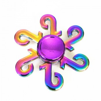 sale Rainbow Hand spinner Finger Fidget Spinner Eye Electroplate Hybrid Bearing Zilver Zinc Alloy Metal EDC Hand Tri spiner SZJD