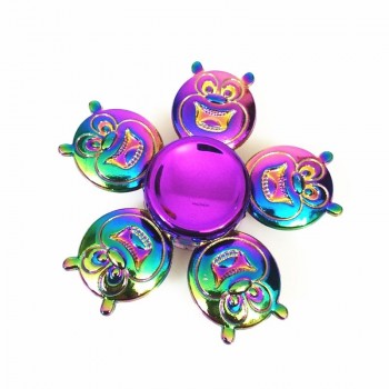sale Rainbow Hand spinner Finger Fidget Spinner Eye Electroplate Hybrid Bearing Zilver Zinc Alloy Metal EDC Hand Tri spiner SZJD