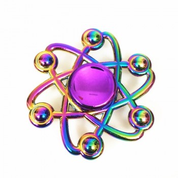 sale Rainbow Hand spinner Finger Fidget Spinner Eye Electroplate Hybrid Bearing Zilver Zinc Alloy Metal EDC Hand Tri spiner SZJD