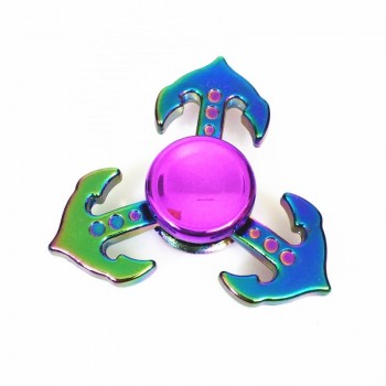 sale Rainbow Hand spinner Finger Fidget Spinner Eye Electroplate Hybrid Bearing Zilver Zinc Alloy Metal EDC Hand Tri spiner SZJD