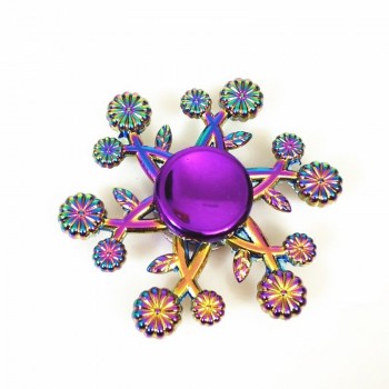sale Rainbow Hand spinner Finger Fidget Spinner Eye Electroplate Hybrid Bearing Zilver Zinc Alloy Metal EDC Hand Tri spiner SZJD