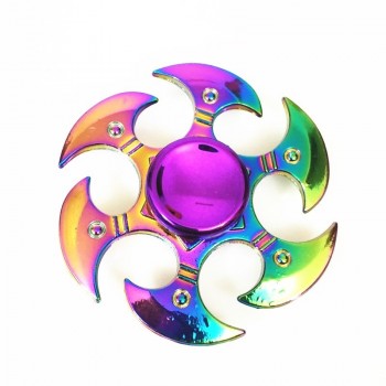 sale Rainbow Hand spinner Finger Fidget Spinner Eye Electroplate Hybrid Bearing Zilver Zinc Alloy Metal EDC Hand Tri spiner SZJD