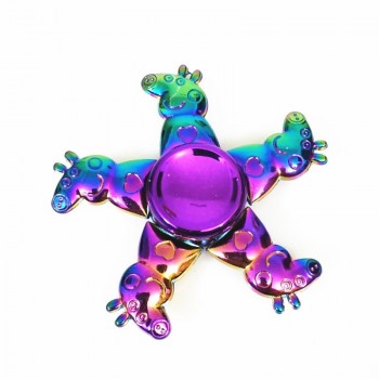 sale Rainbow Hand spinner Finger Fidget Spinner Eye Electroplate Hybrid Bearing Zilver Zinc Alloy Metal EDC Hand Tri spiner SZJD