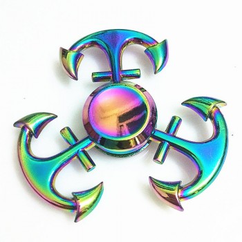 sale Rainbow Hand spinner Finger Fidget Spinner Eye Electroplate Hybrid Bearing Zilver Zinc Alloy Metal EDC Hand Tri spiner SZJD