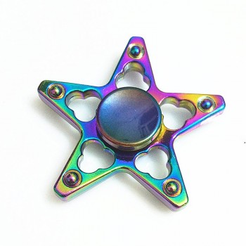sale Rainbow Hand spinner Finger Fidget Spinner Eye Electroplate Hybrid Bearing Zilver Zinc Alloy Metal EDC Hand Tri spiner SZJD