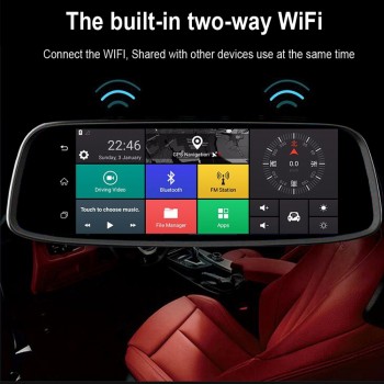 2018 New Car DVR Camera Android 5.1 with GPS 8 4G Special Mirror DVRs Automobile Video Recorder Rearview Mirror Camera Dash Cam