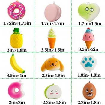 Random 40Pcs Jumbo medium mini Slow Rising squishies package cut Kawaii Scented Mini Soft Squishy Bread Toys Key