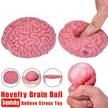 Novelty Squishy Brain Toy Squeezable Fun Toys Relieve Stress Ball Cure Squeeze Toy Stress Relief Reliever Drop Shipping