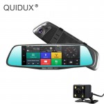 QUIDUX 7Inch car dvr 3G WiFi Mirror GPS Android DVR FHD 1080P Dual Lens Video Recorder Rear View Camera dash cam Car Accessories