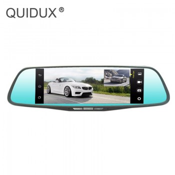 QUIDUX 7Inch car dvr 3G WiFi Mirror GPS Android DVR FHD 1080P Dual Lens Video Recorder Rear View Camera dash cam Car Accessories