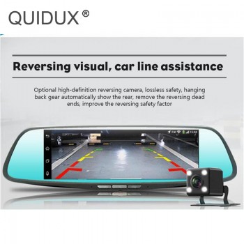 QUIDUX 7Inch car dvr 3G WiFi Mirror GPS Android DVR FHD 1080P Dual Lens Video Recorder Rear View Camera dash cam Car Accessories