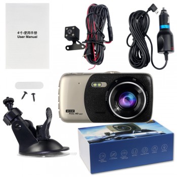 Dash Cam Car DVR Camera Dual Lens IPS 4.0 Full HD 1080P Video Recorder Registrator Night Vision Car Camcorder DVRs Dash Cam