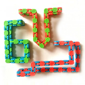 Wacky Tracks Snap and Click Fidget Toys Kids Autism Snake Puzzles Classic Sensory Toy