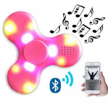 Fidget Spinner LED Bluetooth Speaker EDC ABS Bearing Bluetooth Connect Make a Music For Autism ADHD Anxiety Stress