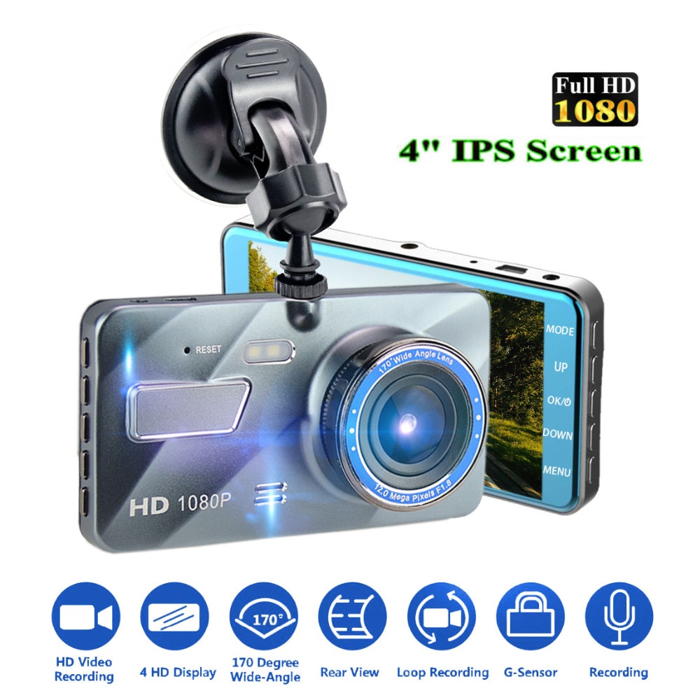 Car Dvr Camera 4 Inch Full Hd 1980*1080P Rearview Mirror Camera Dash Camera In Car Video Camera Full Hd Drive Recorder Detector