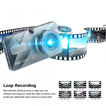Car Dvr Camera 4 Inch Full Hd 1980*1080P Rearview Mirror Camera Dash Camera In Car Video Camera Full Hd Drive Recorder Detector