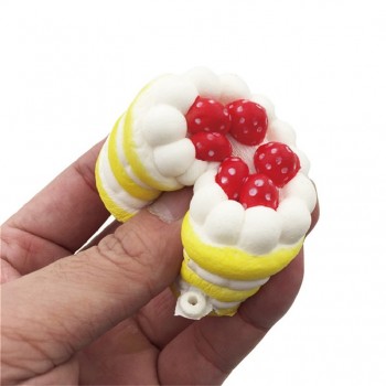 Cute Mini Strawberry Cake Stress Reliever Squishy Slow Rising Cream Scented Decompression Cure Toy squish toys for kid child A1