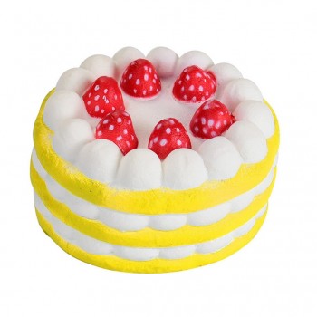 Cute Mini Strawberry Cake Stress Reliever Squishy Slow Rising Cream Scented Decompression Cure Toy squish toys for kid child A1