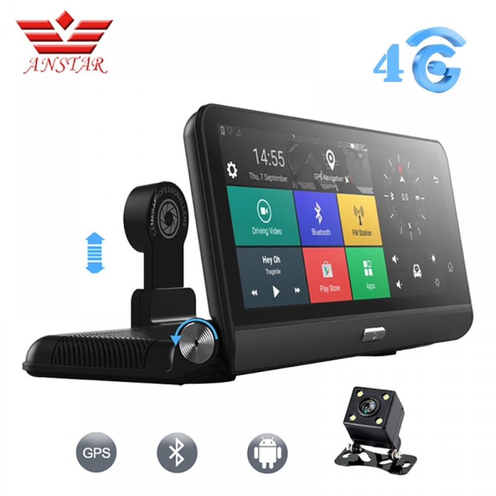 ANSTAR Car DVR Camera 8 3G/4G Android 5.1 FHD 1080P WIFI Video Recorder FM GPS Parking Monitoring Dual Lens Dash Cam Registrar
