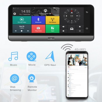 ANSTAR Car DVR Camera 8 3G/4G Android 5.1 FHD 1080P WIFI Video Recorder FM GPS Parking Monitoring Dual Lens Dash Cam Registrar