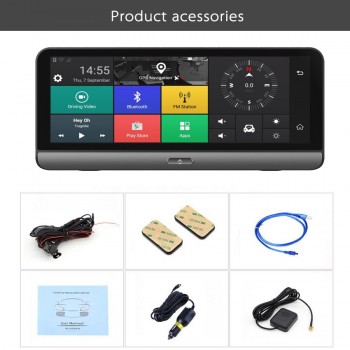 ANSTAR Car DVR Camera 8 3G/4G Android 5.1 FHD 1080P WIFI Video Recorder FM GPS Parking Monitoring Dual Lens Dash Cam Registrar