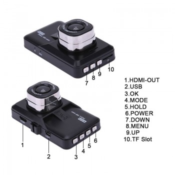 3 Inch Dash Camera Car DVR car rearview mirror 1080P Dash Cam Video Recorder DVR For Driving Recording Car Detector/G30